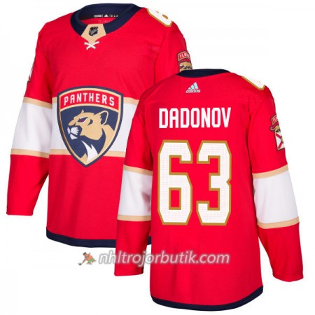 Män Ishockey Florida Panthers Tröja Evgenii Dadonov 63 Adidas 2017-2018 Röd Authentic